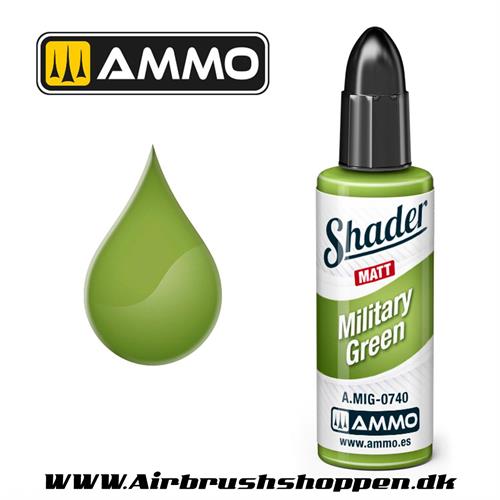 AMIG 0740   MILITARY GREEN - SHADER MATT - 10 ML
